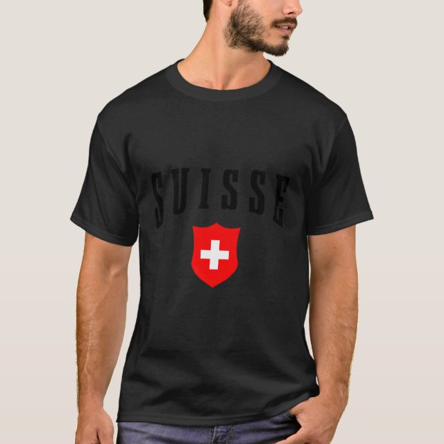 Switzerland Swiss Flag Suisse T-Shirt (Front)