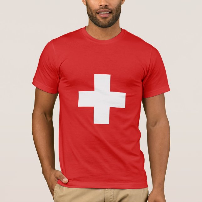 Switzerland - Swiss Flag  T-Shirt (Front)