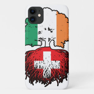 Switzerland Swiss Irish Ireland Tree Roots Flag Case-Mate iPhone Case