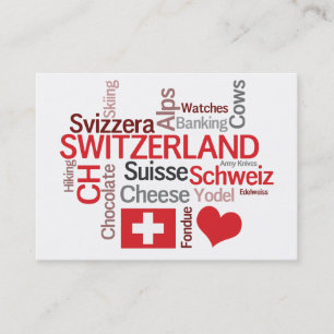 Switzerland Swiss Theme Tourism Business Cards