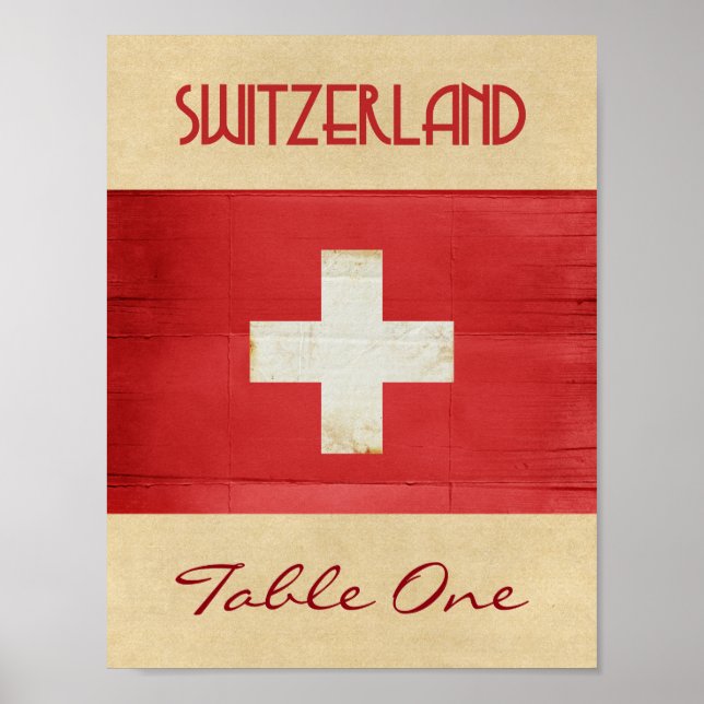 Switzerland Table Number Poster (Front)
