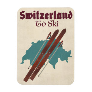 Switzerland To Ski Magnet