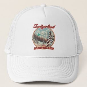Switzerland to Snowboard Trucker Hat