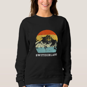 Switzerland Vintage Mountain  Vacation Sweatshirt