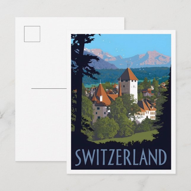 Switzerland Vintage Travel  Postcard (Front/Back)