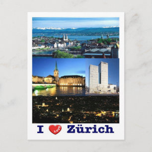 Switzerland - Zurich - I Love - Postcard