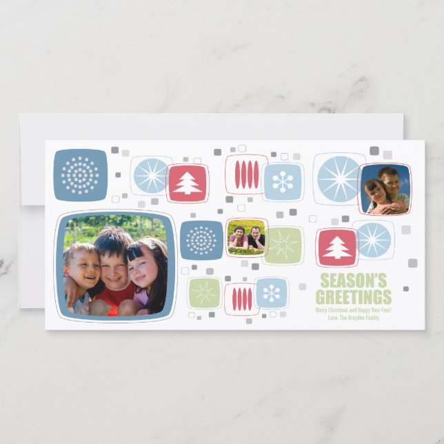 Swizzle Stick Christmas Photo Card (Front)