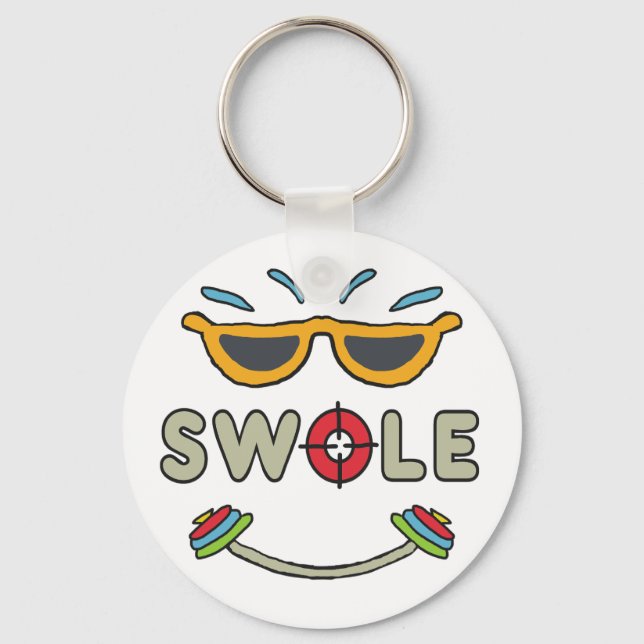 Swole Bodybuilding Key Ring (Front)