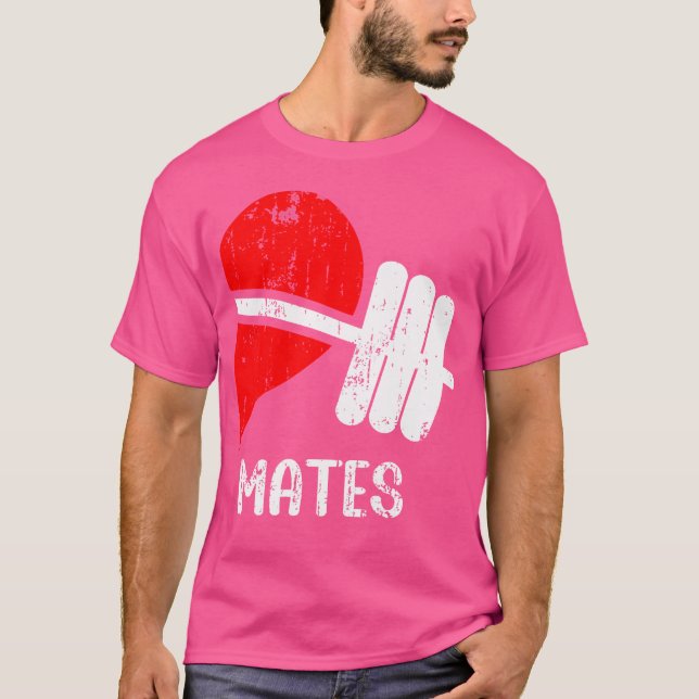Swole Mates Couples Matching Gym Funny Tee Weightl (Front)