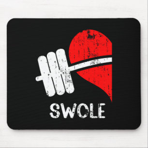Swole Mates Couples Matching Gym Funny Tee Weightl Mouse Pad