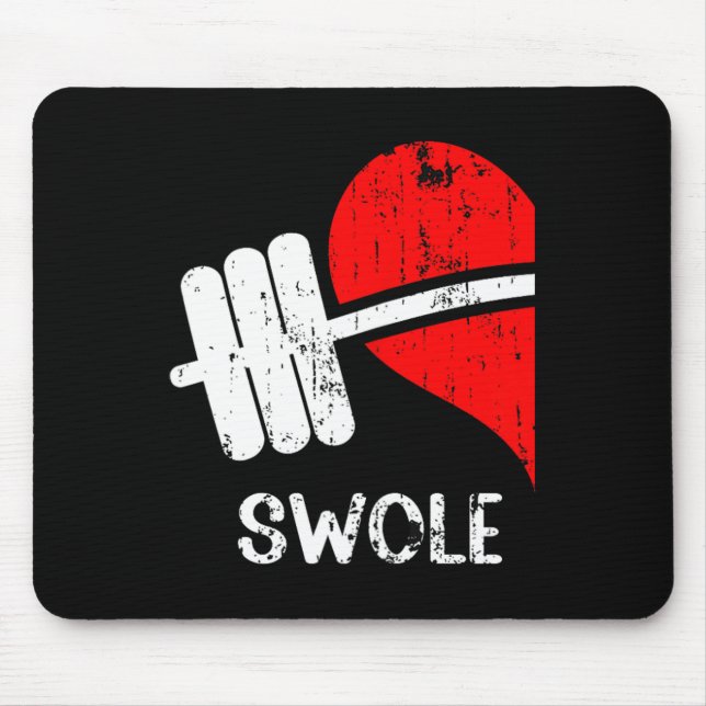 Swole Mates Couples Matching Gym Funny Tee Weightl Mouse Pad (Front)