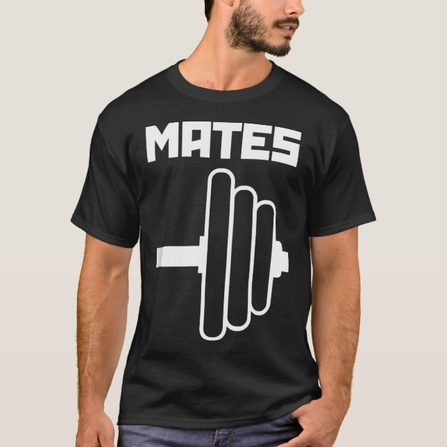 Swole Mates Cute Workout Couples Valentines Day Gy T-Shirt (Front)