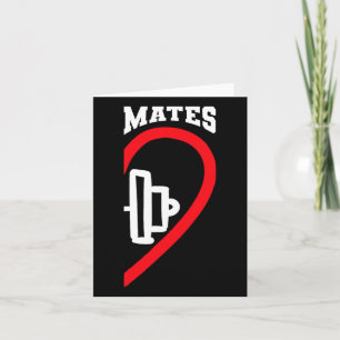 Swole Mates Cute Workout Matching Couples Valentin Card