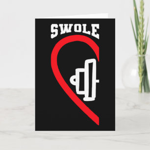 Swole Mates Cute Workout Matching Couples Valentin Card