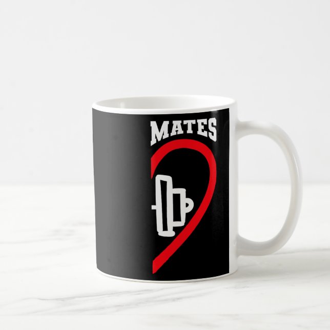 Swole Mates Cute Workout Matching Couples Valentin Coffee Mug (Right)
