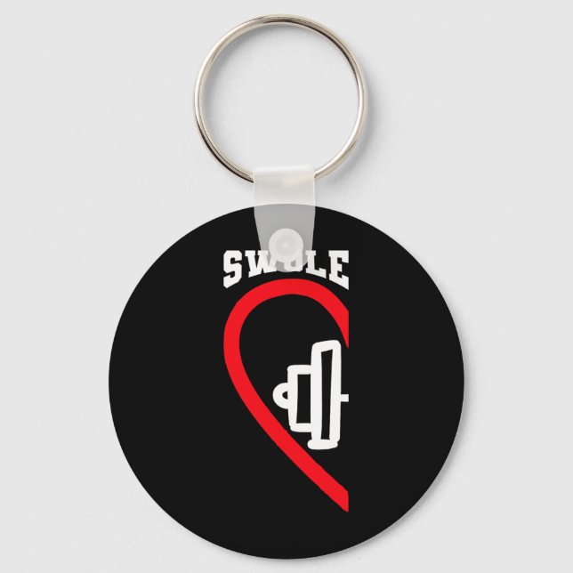 Swole Mates Cute Workout Matching Couples Valentin Key Ring (Front)