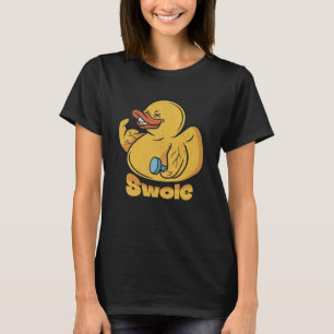 Swole Rubber Duck Body Builder Weight Training Gym T-Shirt
