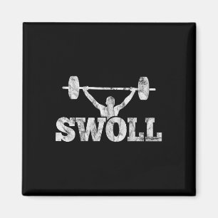 Swoll Funny Muscular Weightlifting And Bodybuildin Magnet