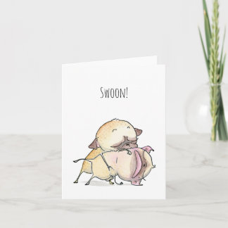 Swoon! pug love card