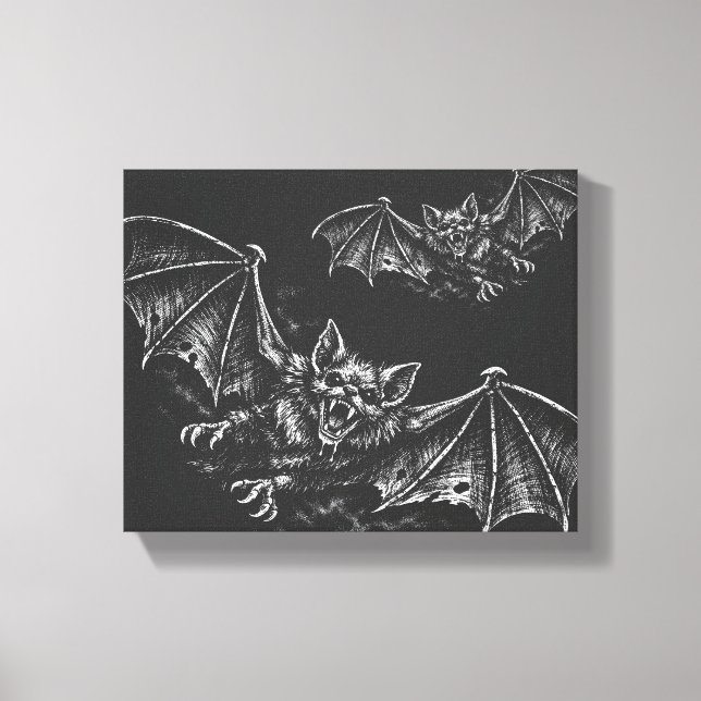 Swooping Bat - by BurnsInHell Canvas Print (Front)