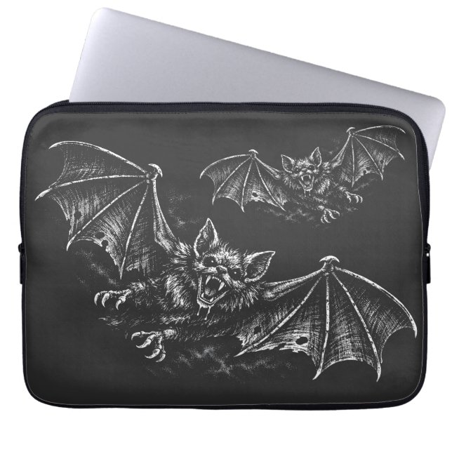 Swooping Bat - by BurnsInHell Laptop Sleeve (Front)