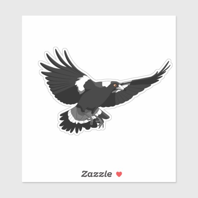 Swooping magpie sticker (Sheet)