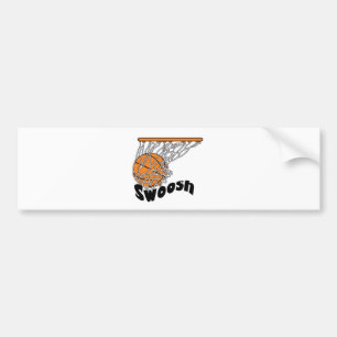 swoosh basketball bumper sticker