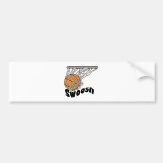 swoosh basketball bumper sticker