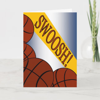 Swoosh! Basketball Success Congrats Card