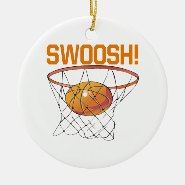 Swoosh Ceramic Tree Decoration (Front)