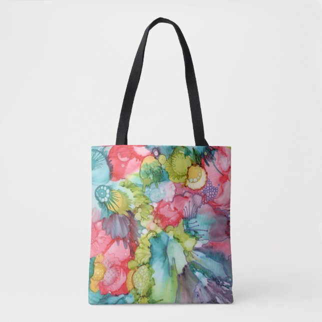 Swoosh Colourful Abstract Tote (Front)