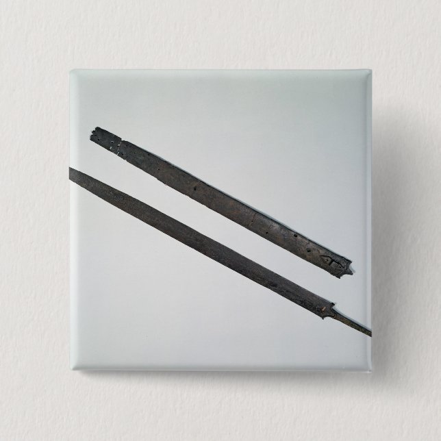 Sword and sheath, from La Tene, Switzerland 15 Cm Square Badge (Front)
