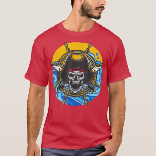 Sword and Skull Pirate Skeleton T-Shirt
