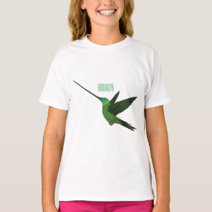 Sword-billed hummingbird cartoon illustration T-Shirt