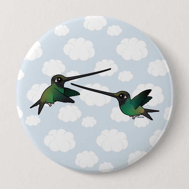 Sword-fighting-Hummingbirds 10 Cm Round Badge (Front)