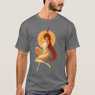 Sword Girl Fire T-Shirt