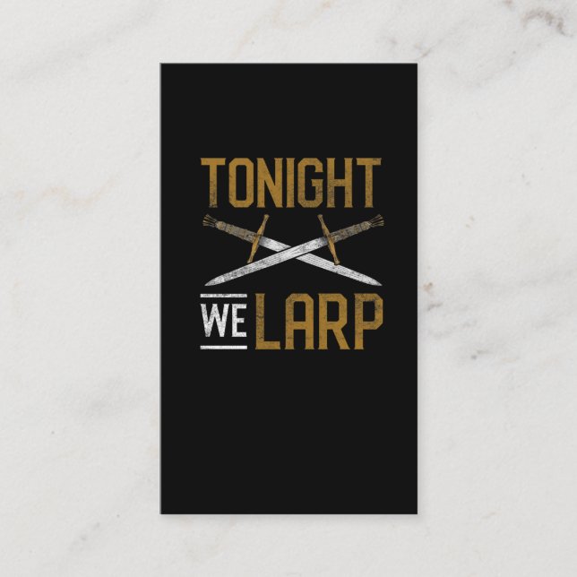 Sword Larp RPG Fantasy Live Action Role Playing Business Card (Front)