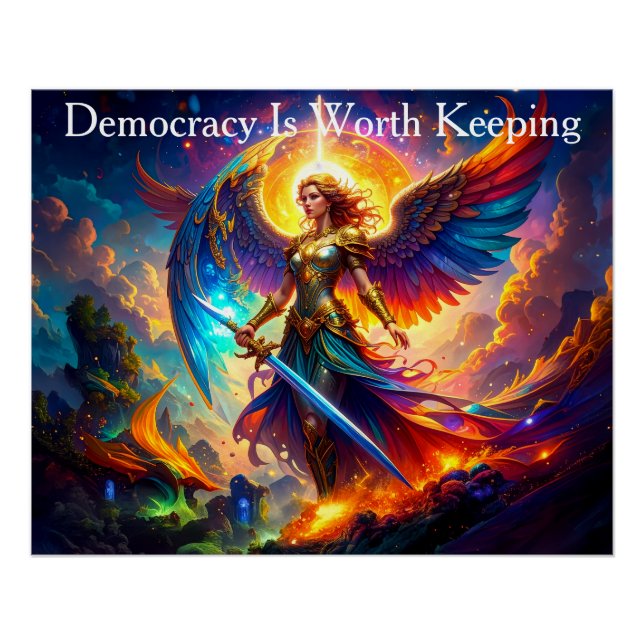 Sword of Liberty Democracy Is Worth Keeping Poster (Front)