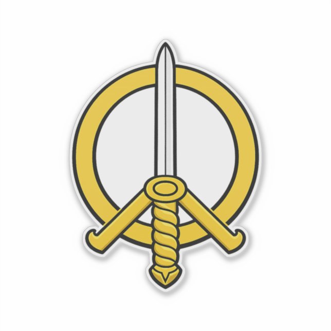Sword of Peace Emblem - Mediaeval Peace Symbol Log (Front)