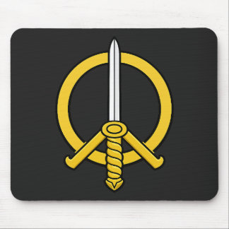 Sword of Peace Emblem - Mediaeval Peace Symbol Log Mouse Pad