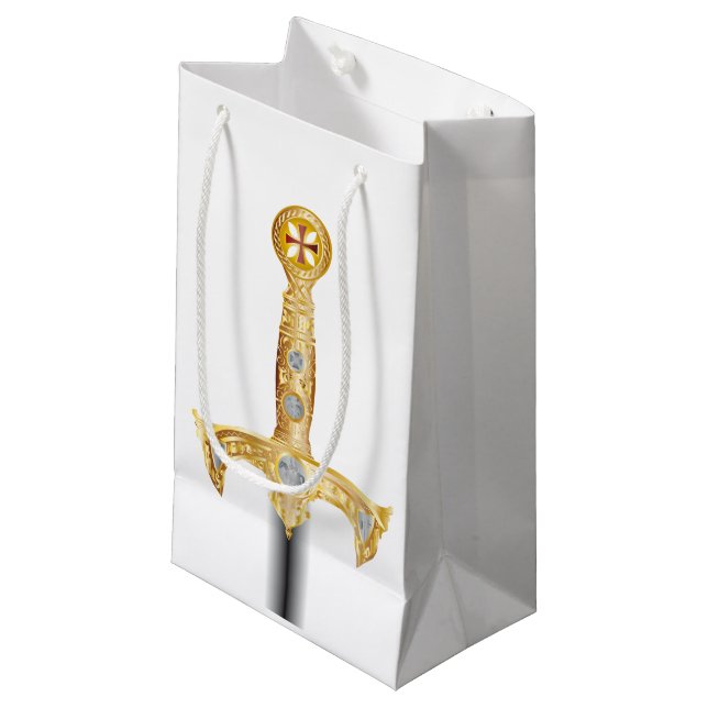 Sword of the knigths templar small gift bag (Front Angled)