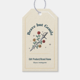 Sword Rose Brave But Gentle Product Hang Tag