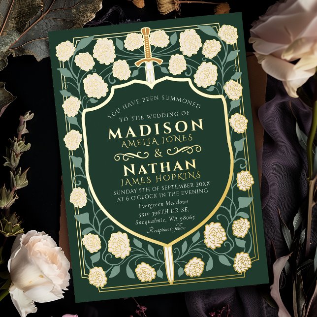 Sword & Shield Mediaeval Fantasy Monogram Wedding  (Creator Uploaded)