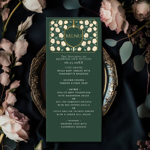 Sword & Shield Mediaeval Fantasy Monogram Wedding Menu