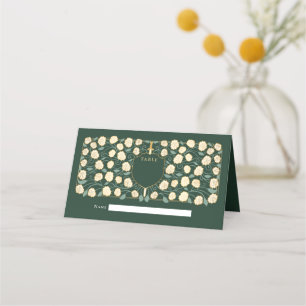 Sword & Shield Mediaeval Fantasy Monogram Wedding Place Card