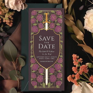 Sword & Shield Mediaeval Fantasy Save the Date Invitation