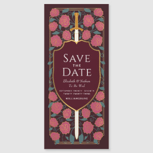 Sword & Shield Mediaeval Fantasy Save the Date Magnetic Invitation
