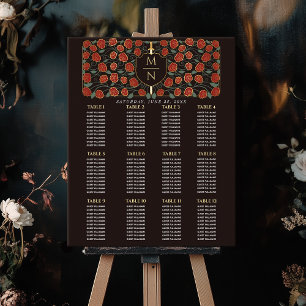 Sword & Shield Mediaeval Monogram Seating Chart