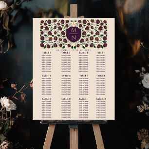Sword & Shield Mediaeval Monogram  Seating Chart