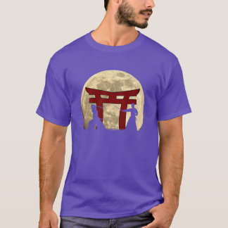 Sword Warrior Japanese Samurai Fighter Full Moon D T-Shirt